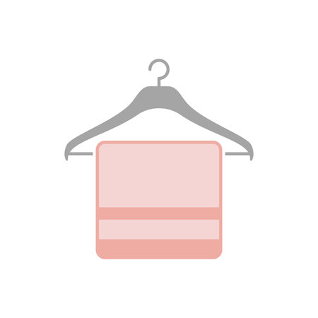 Hanger and Towel Icon Vector Templateのイラスト素材