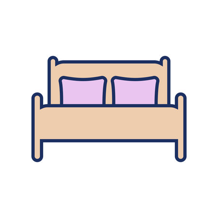 Bed Icon Vector Template Illustration Designのイラスト素材
