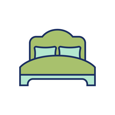Bed Icon Vector Template Illustration Designのイラスト素材