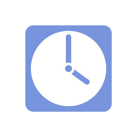 Clock Icon Vector Template Flat Design Illustration Design