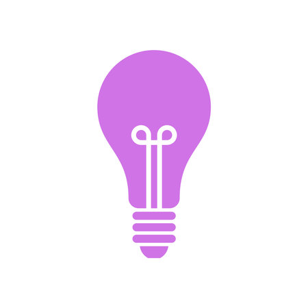Bulb Lamp Icon Vector Template Illustration Designのイラスト素材