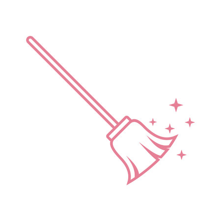 Broom Cleaning Service Icon Vector Template EPS 10のイラスト素材