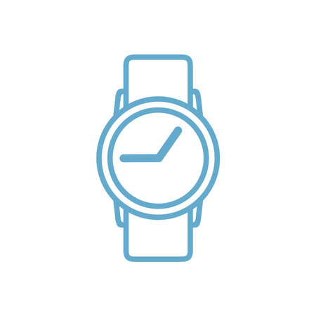 Wrist Watch Clock Icon Vector Template, Flat Design Illustration Designのイラスト素材