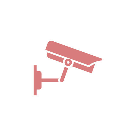 Fixed CCTV, Security Camera Icon Vector Template Illustration Designのイラスト素材