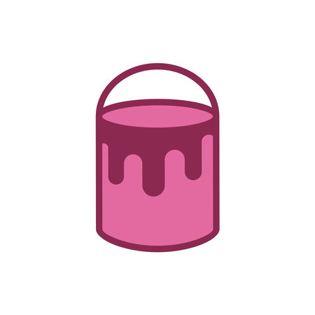 Paint Bucket Icon Vector Template Illustration Designのイラスト素材