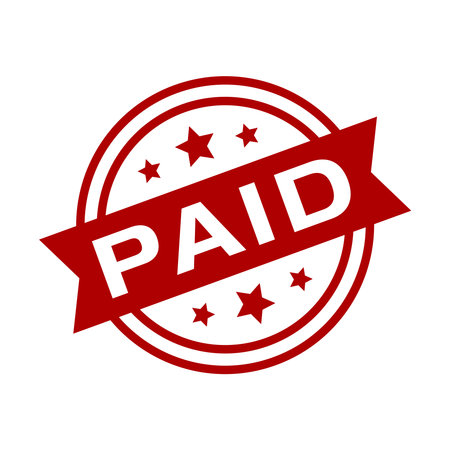 Paid Letter Rubber Stamp Templateのイラスト素材