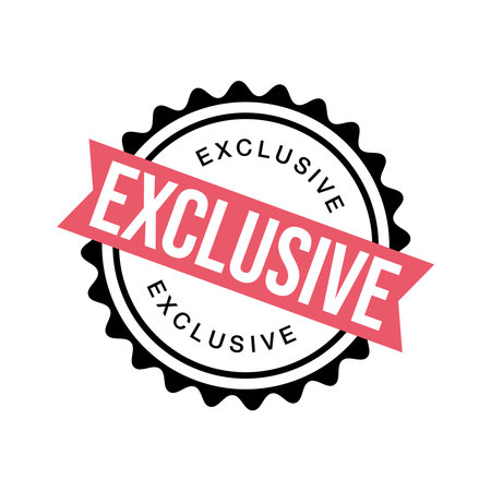 Exclusive Letter Rubber Stamp Templateのイラスト素材