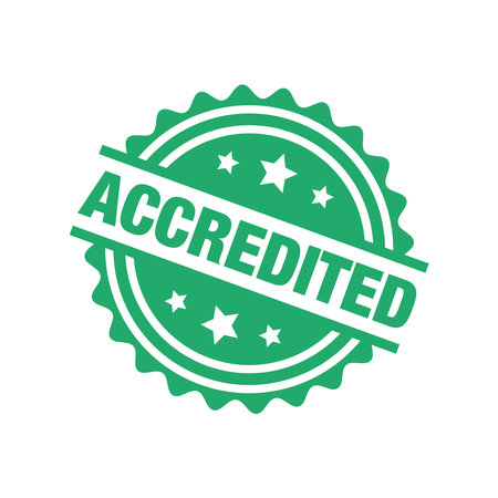 Accredited Letter Rubber Stamp Templateのイラスト素材