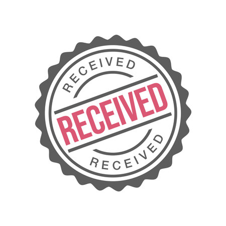 Received Letter Rubber Stamp Templateのイラスト素材