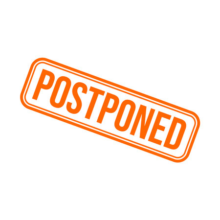 Postponed Letter Rubber Stamp Template