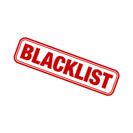 Blacklist Letter Rubber Stamp Templateのイラスト素材