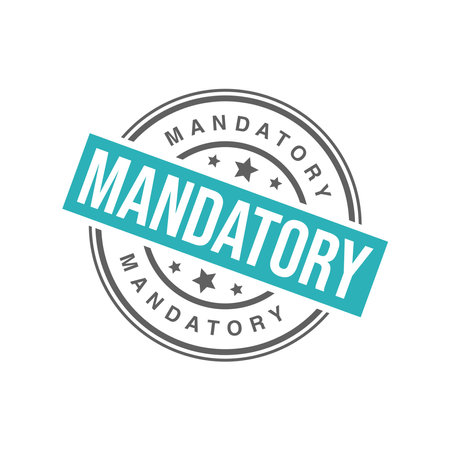 Mandatory Letter Rubber Stamp Templateのイラスト素材