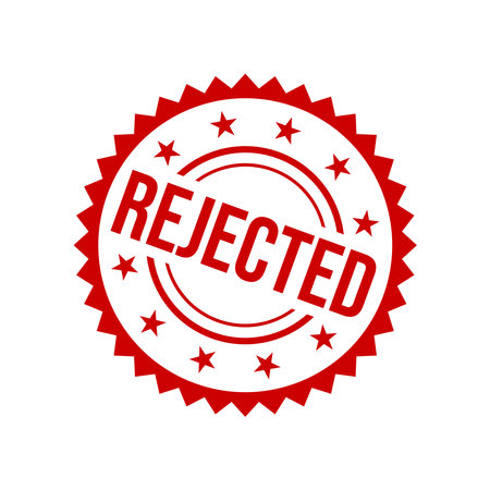 Rejected Letter Rubber Stamp Templateのイラスト素材