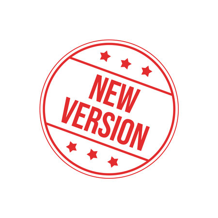 New Version Letter Rubber Stamp Templateのイラスト素材