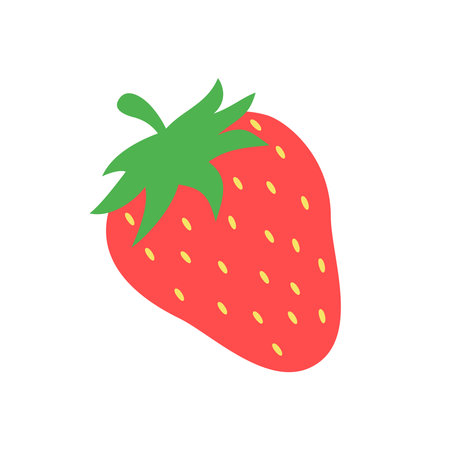 Strawberry Icon Template Illustration Designのイラスト素材