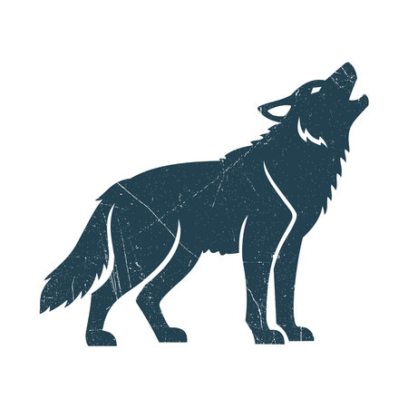 Wolf Silhouette Illustration Vector Template Design