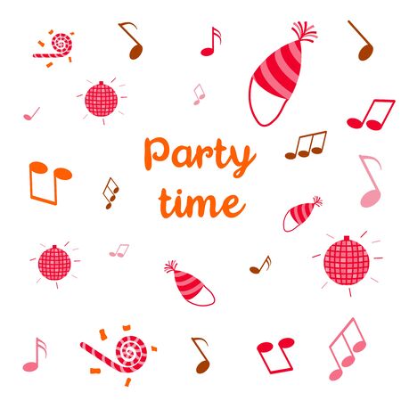 Party time vector illustration backgroundのイラスト素材