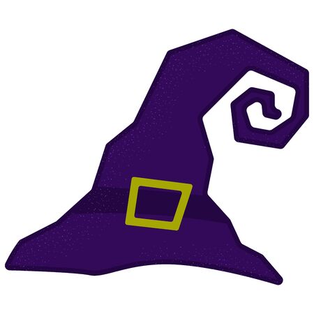 The witch's hat is curved, illustration to Halloween. Costume conceptのイラスト素材