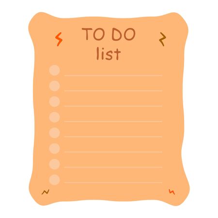 To do list. Notebook paper. Vector illustration. List of tasks to be completedのイラスト素材