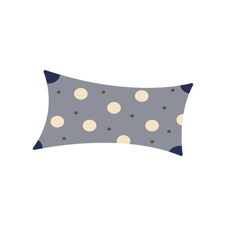 Soft fluffy pea print pillow. Flat vector illustration. The concept of sleep and restのイラスト素材