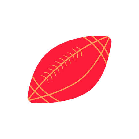 American football ball. For sports, football, physical education lessons. Vector isolated illustration in flat styleのイラスト素材