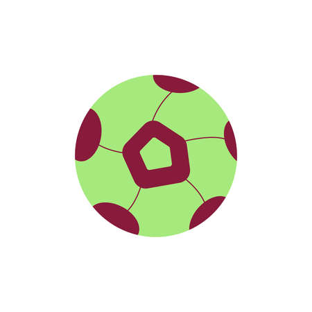Soccer ball. For sports, football, physical education lessons. Vector isolated illustration in flat styleのイラスト素材