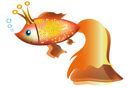 Goid fish isolatedのイラスト素材