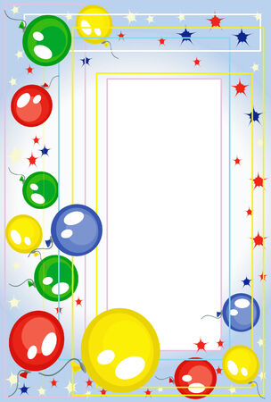 Background-frame  with balloonsのイラスト素材