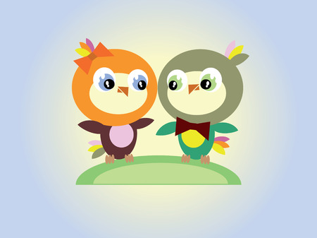 Couple of birdのイラスト素材