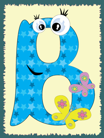 Alphabet Letter B At The Light Bacgroundのイラスト 素材 ストックフォト 写真素材のstock Foto ストックドットフォト