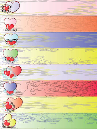 Backgrounds with heartsのイラスト素材