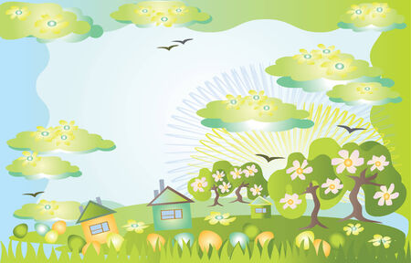 Easter frameのイラスト素材