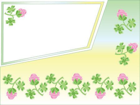 Background with cloversのイラスト素材