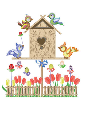 Birdhouseのイラスト素材