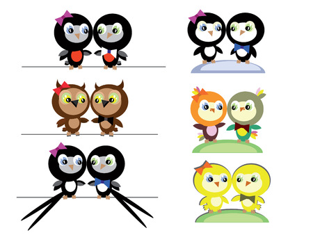 Birds setのイラスト素材