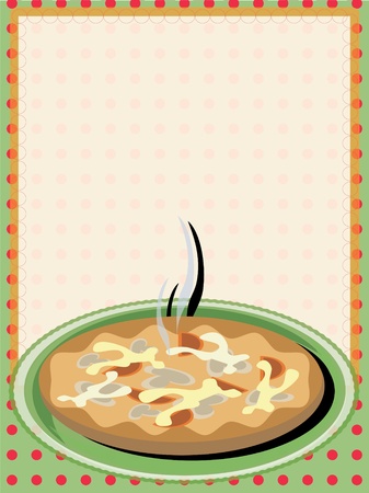 Frame with pizza,,vectorのイラスト素材
