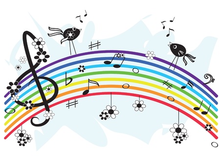 Music rainbowのイラスト素材