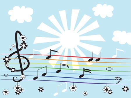 Music rainbowのイラスト素材