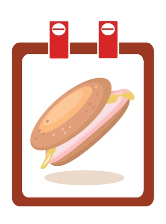 National hot dog day.calendarのイラスト素材