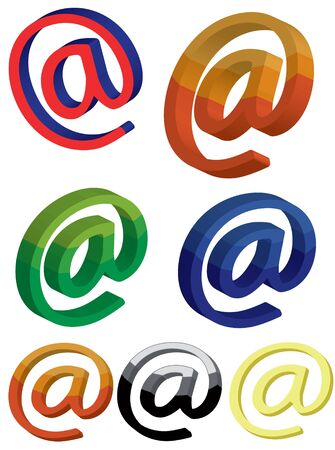 Mails setのイラスト素材