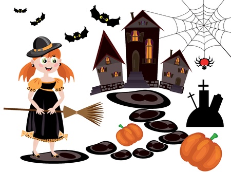 Halloween,setのイラスト素材