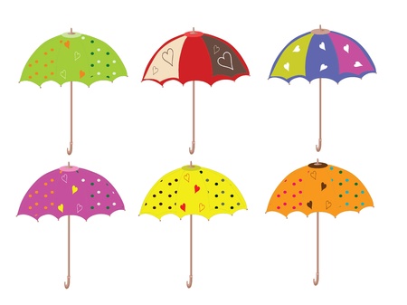 Umbrellas set,vectorのイラスト素材