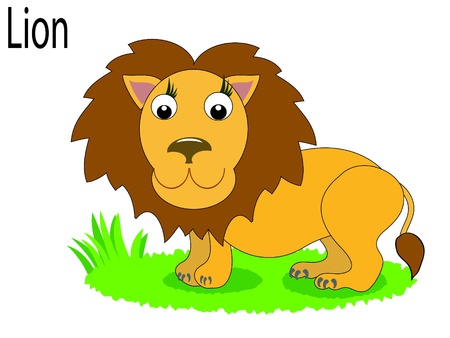 Vector animals,lionのイラスト素材