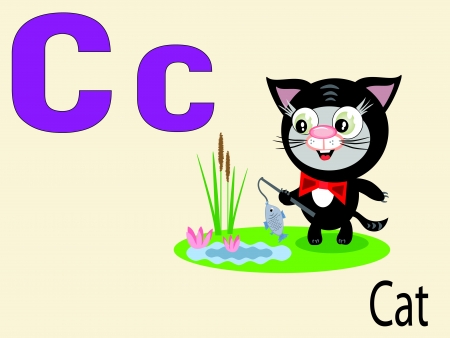 Animal alphabet Cのイラスト素材