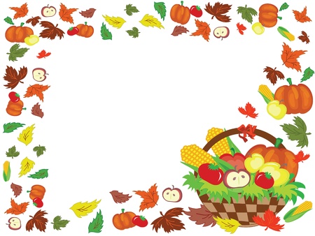 Thanksgiving day,frameのイラスト素材