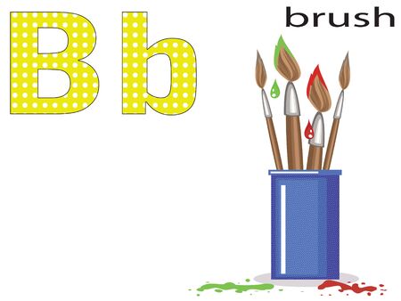 Children alphabet , B. のイラスト素材