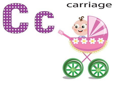 Children alphabet , C. のイラスト素材