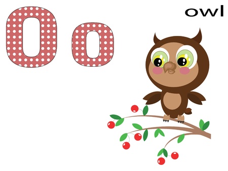 Children alphabet,Oのイラスト素材
