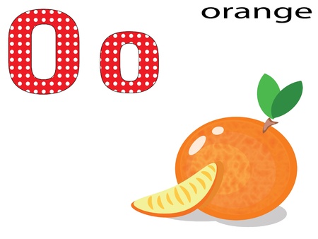 Children alphabet,Oのイラスト素材