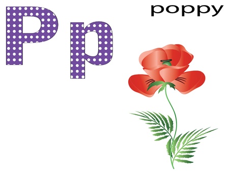 Children alphabet,Pのイラスト素材
